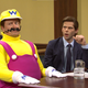 One of the more bizarre sketches from last night’s episode of SNL. Tesla CEO Elon Musk, seen here playing Wario, stands trial after being accused of Mario’s murder in a banana peel and go-kart related incident.